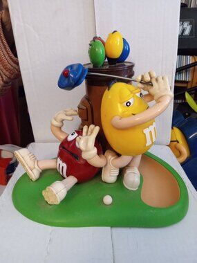 M & M collectibles Red & Yellow Golfing dispenser
